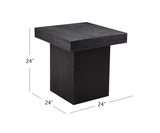 Bassett Duty Black Mango Padula Large End Table