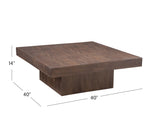 Bassett Brown Padula Brown Oak Coffee Table