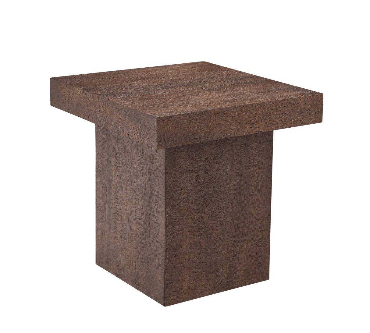Bassett Dark Brown Mango Padula Brown Oak Large End Table