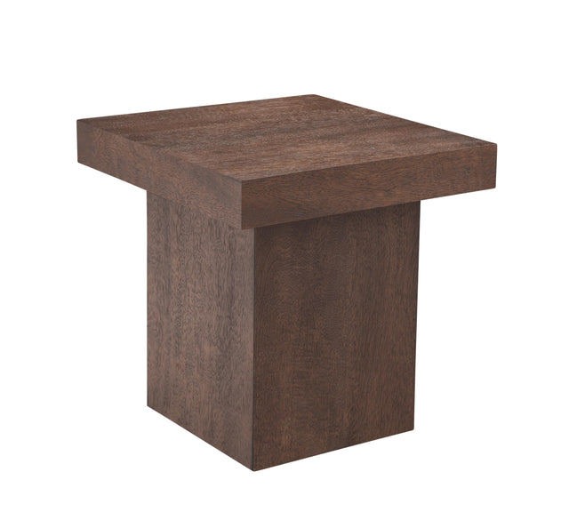 Bassett Dark Brown Mango Padula Brown Oak Large End Table