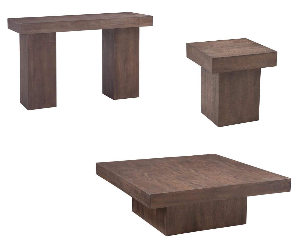 Bassett Dark Brown Mango Padula Brown Oak Console