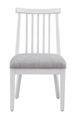Bassett Bright White Oak/Brushed Nickel Nadine Dining Chair Set of 2
