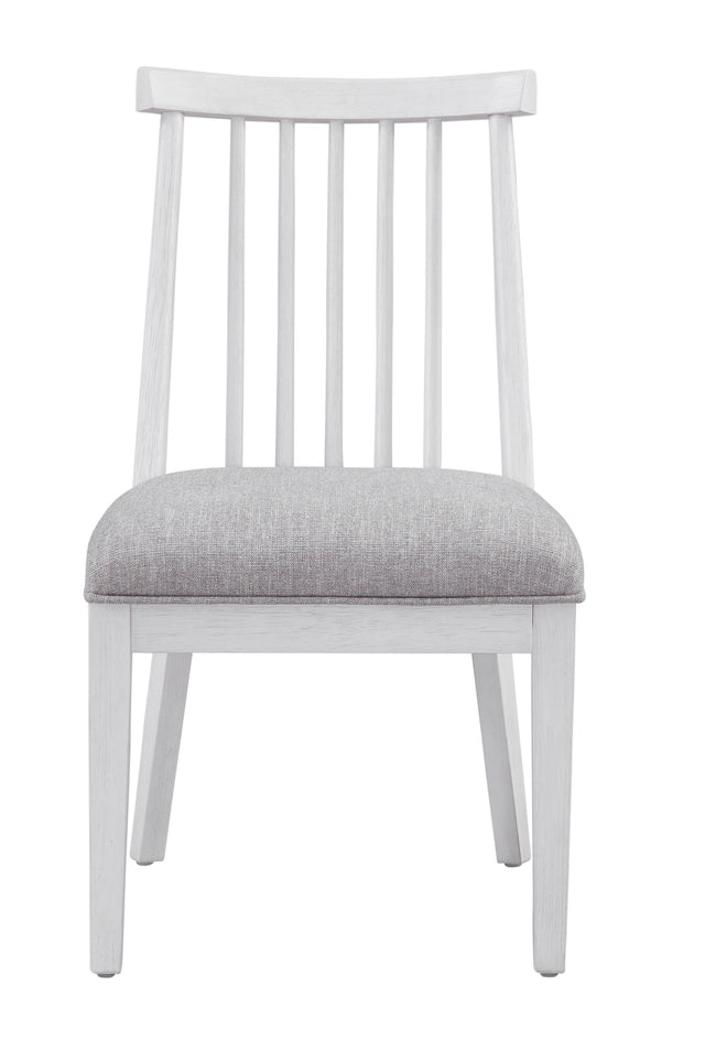 Bassett Bright White Oak/Brushed Nickel Nadine Dining Chair Set of 2
