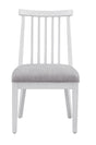 Bassett Bright White Oak/Brushed Nickel Nadine Dining Chair Set of 2