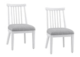 Bassett Bright White Oak/Brushed Nickel Nadine Dining Chair Set of 2