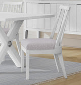 Bassett Bright White Oak/Brushed Nickel Nadine Dining Chair Set of 2