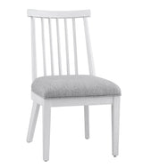 Bassett Bright White Oak/Brushed Nickel Nadine Dining Chair Set of 2