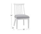 Bassett Bright White Oak/Brushed Nickel Nadine Dining Chair Set of 2