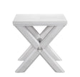 Bassett Bright White Oak/Brushed Nickel Nadine End Table