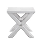 Bassett Bright White Oak/Brushed Nickel Nadine End Table