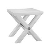 Bassett Bright White Oak/Brushed Nickel Nadine End Table