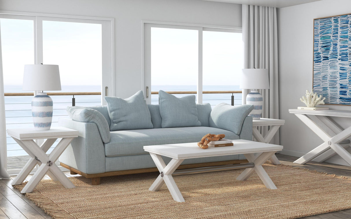 Bassett Bright White Oak/Brushed Nickel Nadine End Table