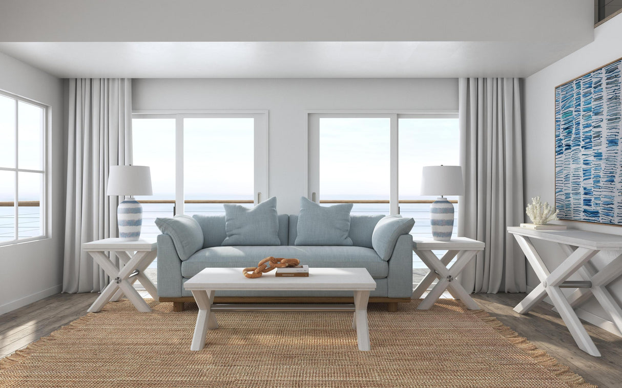 Bassett Bright White Oak/Brushed Nickel Nadine End Table