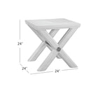 Bassett Bright White Oak/Brushed Nickel Nadine End Table