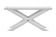 Bassett Bright White Oak/Brushed Nickel Nadine Console Table