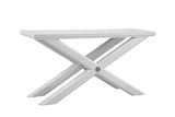 Bassett Bright White Oak/Brushed Nickel Nadine Console Table