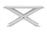 Bassett Bright White Oak/Brushed Nickel Nadine Console Table