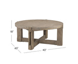 Bassett Natural Gray Mindi McGuire Cocktail Table