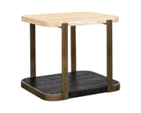 Bassett Brze Metal Frame W Trvertne & Esprso Avalon End Table