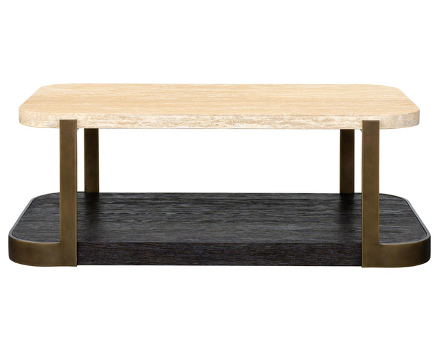 Bassett Brze Metal Frame W Trvertne & Esprso Avalon Cocktail Table