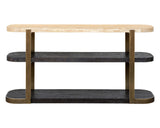 Bassett Brze Metal Frame W Trvertne & Esprso Avalon Console Table