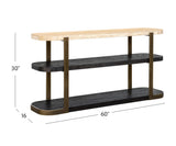 Bassett Brze Metal Frame W Trvertne & Esprso Avalon Console Table