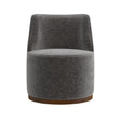 Bassett Contessa Charcoal / Rustic Wood Base Burke Accent Chair