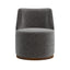 Bassett Contessa Charcoal / Rustic Wood Base Burke Accent Chair