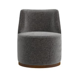 Bassett Contessa Charcoal / Rustic Wood Base Burke Accent Chair