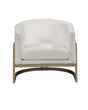 Bassett Ivory / Brushed Gold Frame Neve Accent Chair