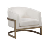 Bassett Ivory / Brushed Gold Frame Neve Accent Chair