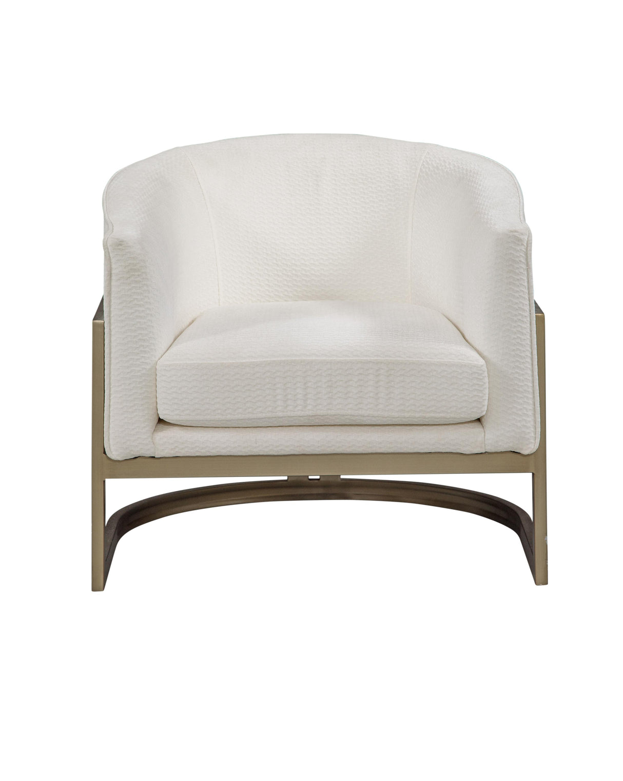 Bassett Ivory / Brushed Gold Frame Neve Accent Chair
