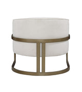 Bassett Ivory / Brushed Gold Frame Neve Accent Chair