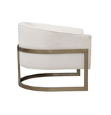 Bassett Ivory / Brushed Gold Frame Neve Accent Chair