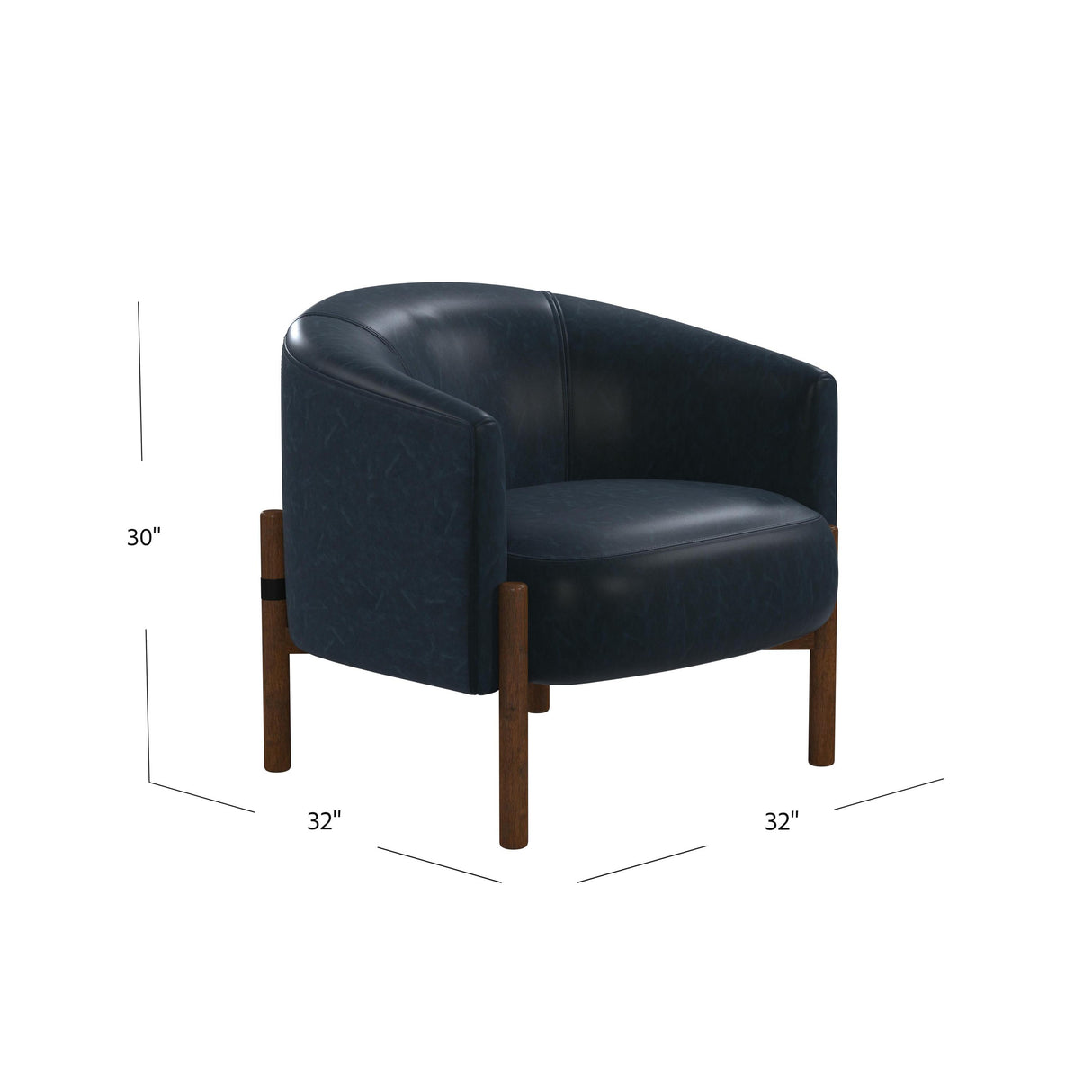 Bassett Navy Higgins Accent Chair