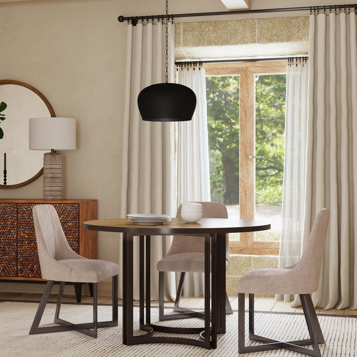 Bassett Black Trucco Dining Table
