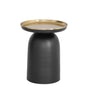 Bassett Burnished Brass / Black Leta Scatter Table