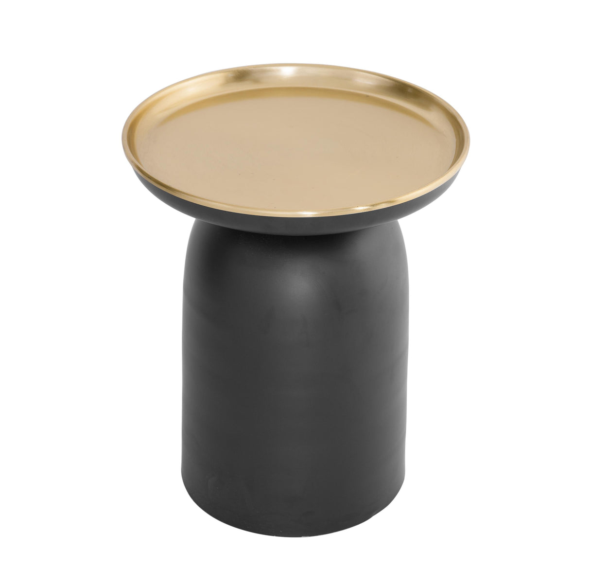 Bassett Burnished Brass / Black Leta Scatter Table