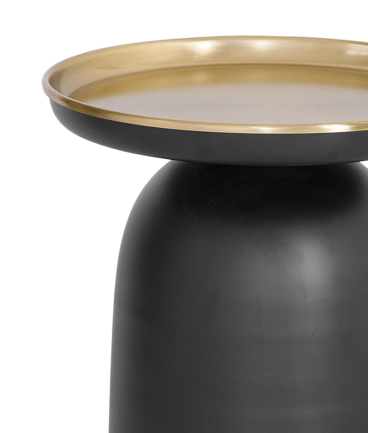 Bassett Burnished Brass / Black Leta Scatter Table