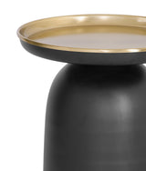 Bassett Burnished Brass / Black Leta Scatter Table