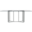 Bassett Chrome plated / glass Sophia Dining Table