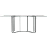 Bassett Chrome plated / glass Sophia Dining Table