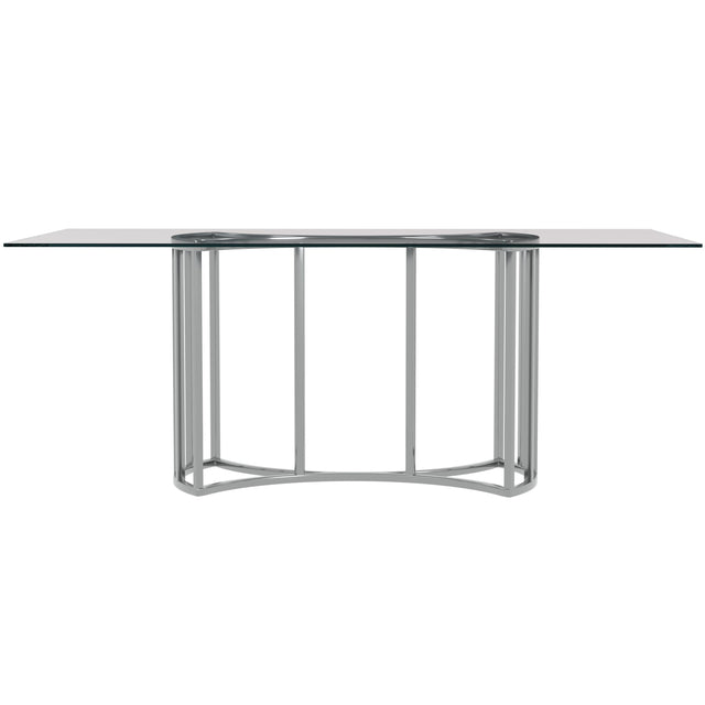 Bassett Chrome plated / glass Sophia Dining Table