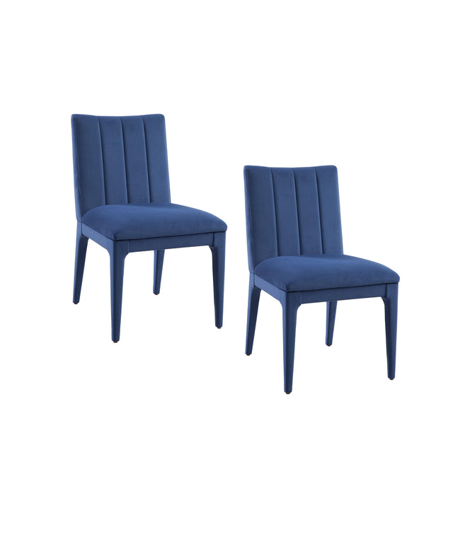 Bassett Navy Blue Brianne Navy Dining Chair Set of 2