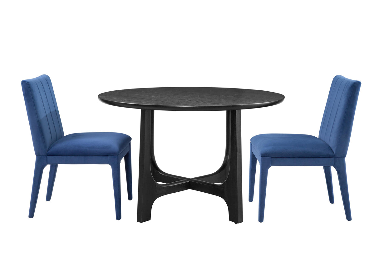 Bassett Navy Blue Brianne Navy Dining Chair Set of 2