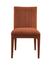 Bassett Rust Velvet Brianne Rust Dining Chair Set of 2