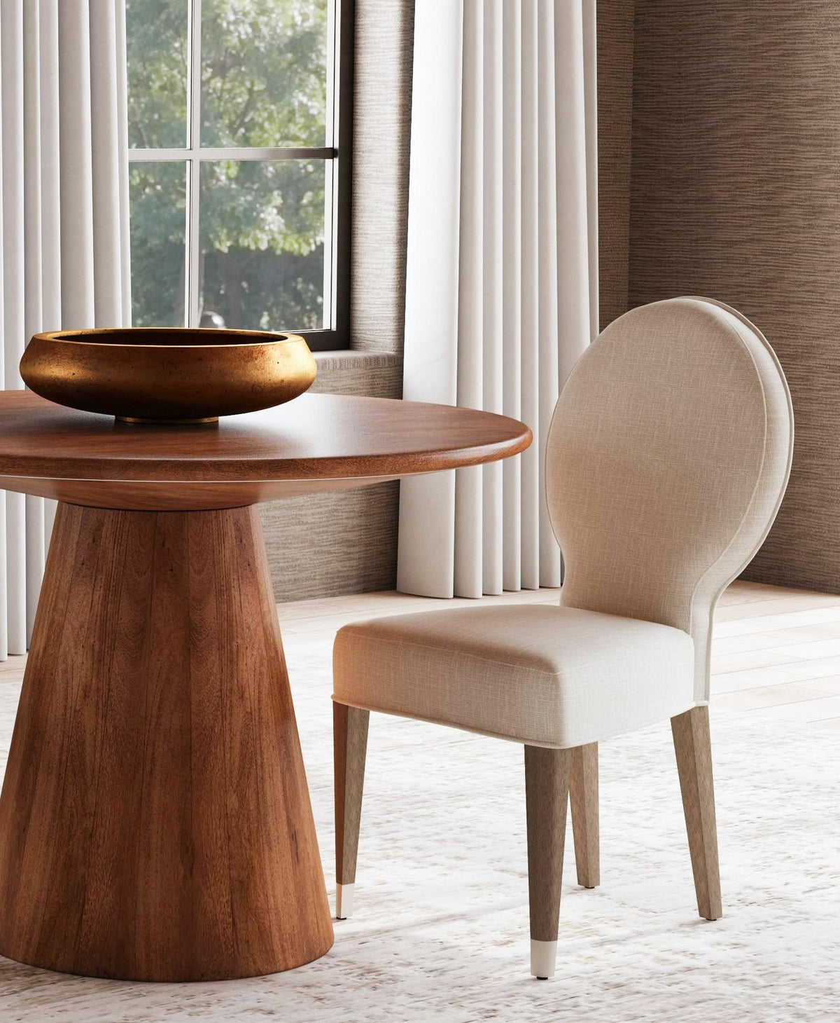 Bassett Rust Velvet Brianne Rust Dining Chair Set of 2