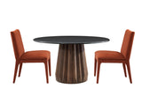 Bassett Rust Velvet Brianne Rust Dining Chair Set of 2