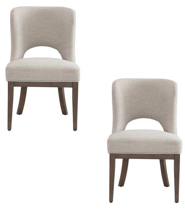 Bassett Clarkson's Sand / Chestnut Brown Trevino Dining Chair Set of 2