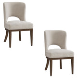 Bassett Clarkson's Sand / Chestnut Brown Trevino Dining Chair Set of 2